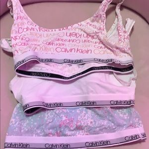 3 Calvin Klein kids bras